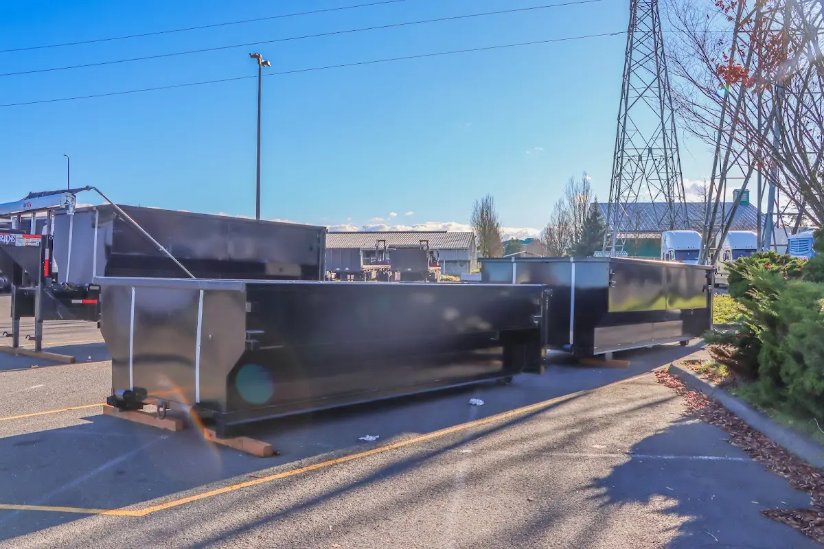 Roll-off dumpster ready for waste disposal at job site for Roll Off Dumpster Rental in Lake Alfred